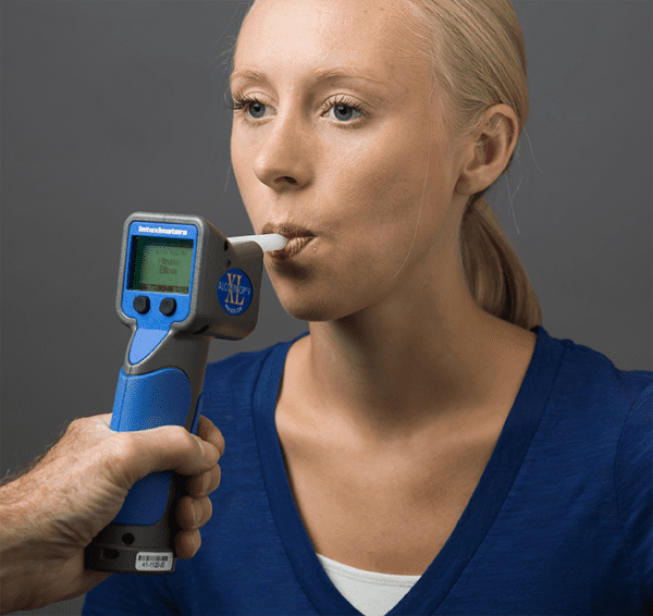 Alco-Sensor VXL taking a breath sample