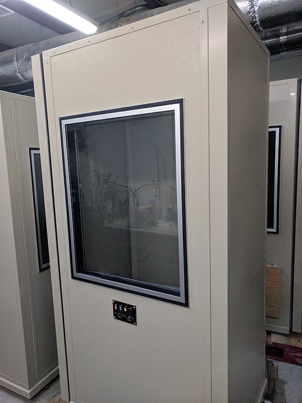 Pre-owned IAC 250 audiometric sound booth exterior 2